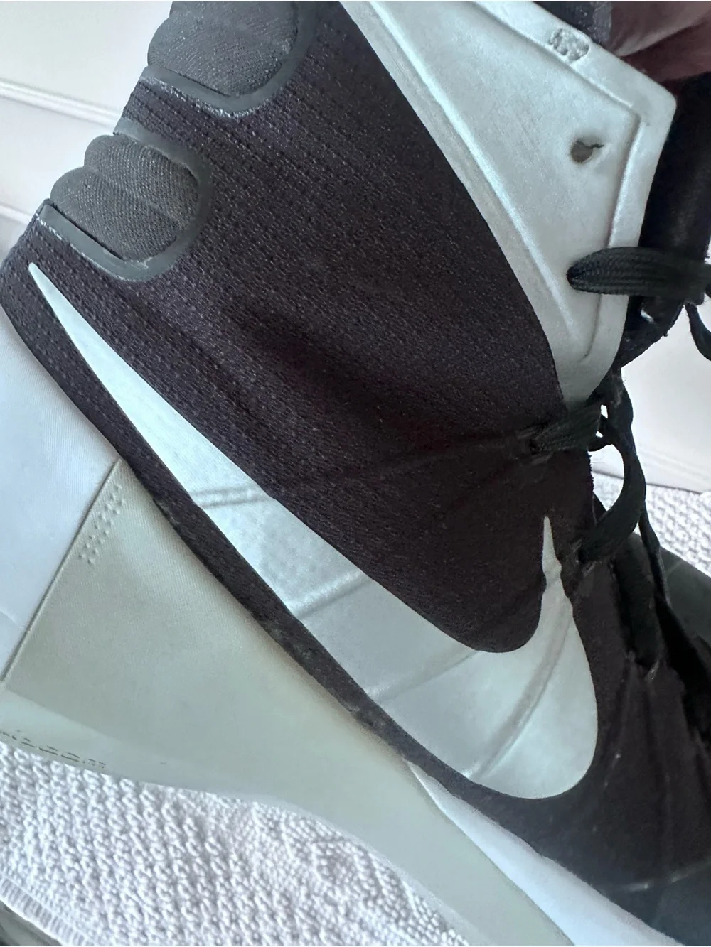 Nike Hyperdunk 2015 Black and White High-Top Basketball Sneakers